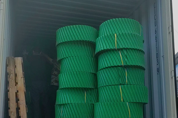 Container Loading of Cooling Tower Fills